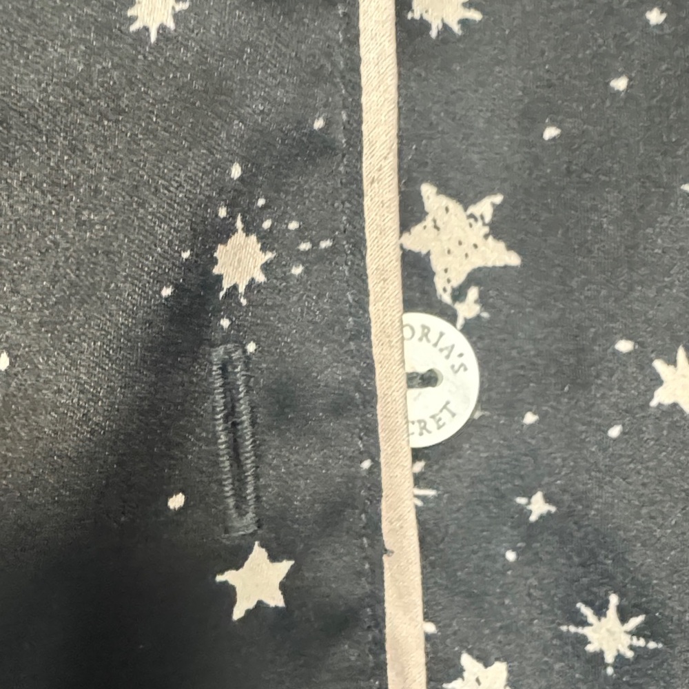 New Victoria's Secret size Large Black Stars loungewear Pajama Set - Picture 8 of 15